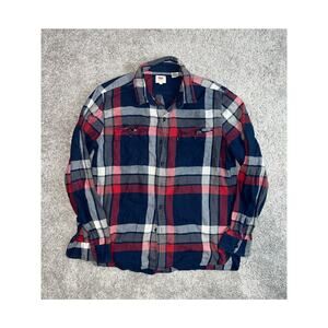 Levi's mens plaid flannel worker shirt long sleeve sz L